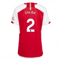 Arsenal William Saliba #2 Hjemmedrakt Dame 2023-24 Kortermet